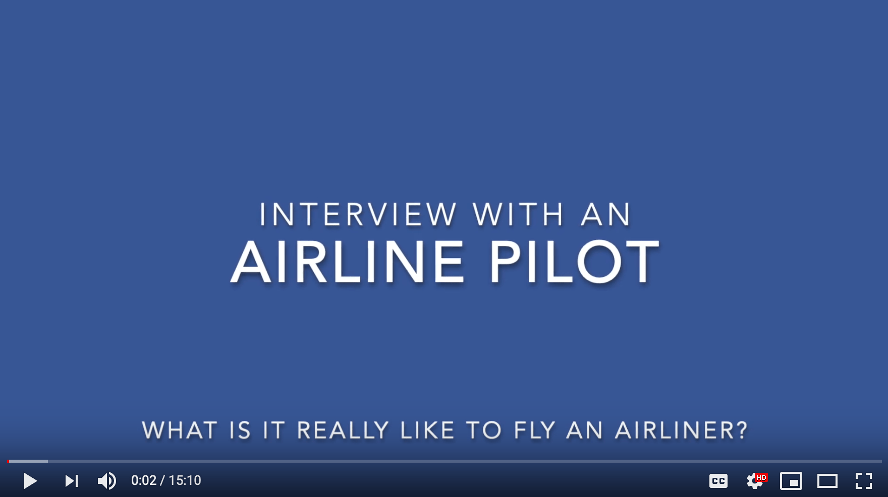 Interview with an Airline Pilot