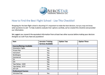 How to Find the Best Flight School - Checklist
